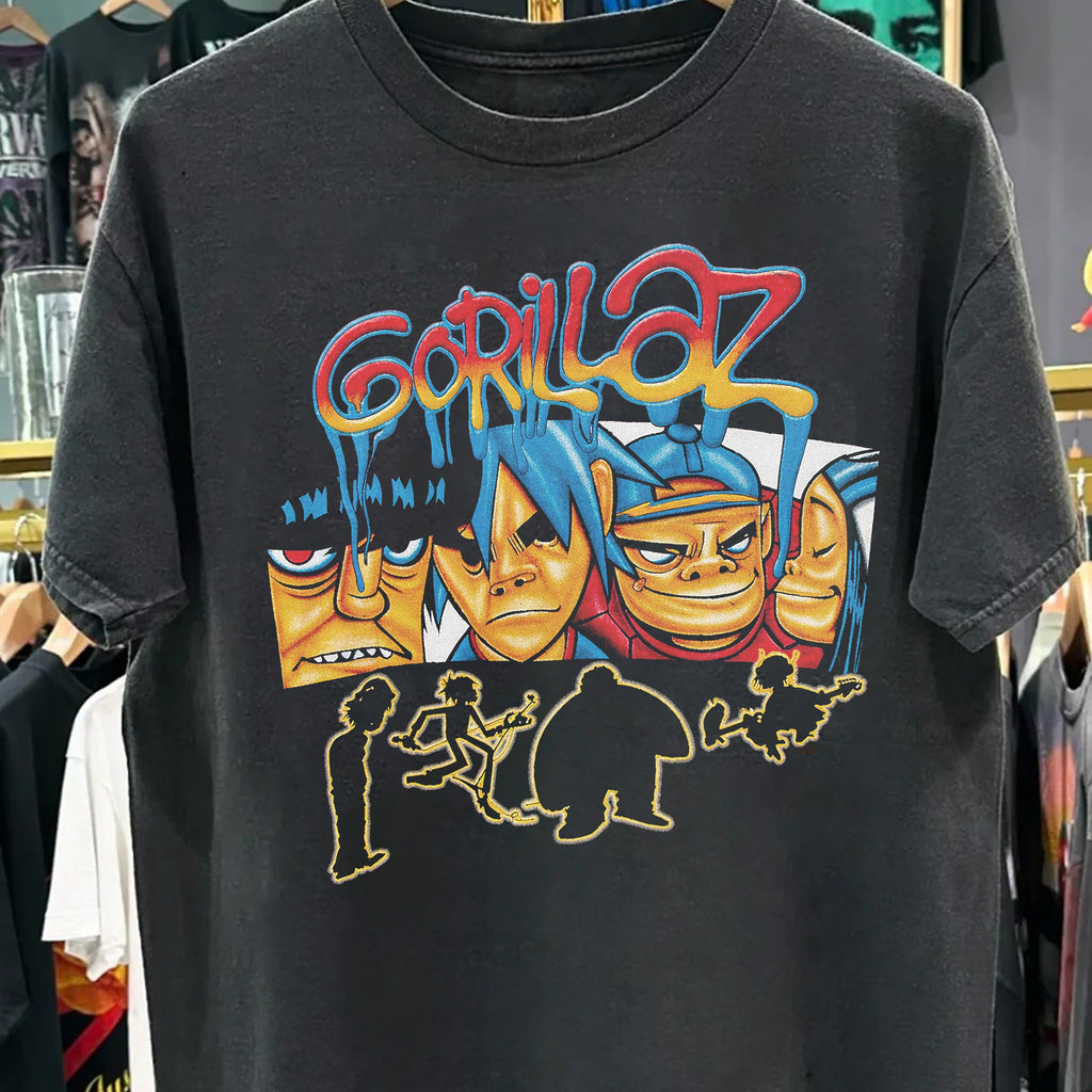 2000s Gorillaz Washed Black T-Shirt