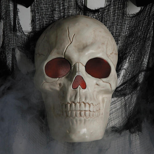 19 3/4" Giant Light-Up Plastic Skull Animated Prop Halloween Decoration