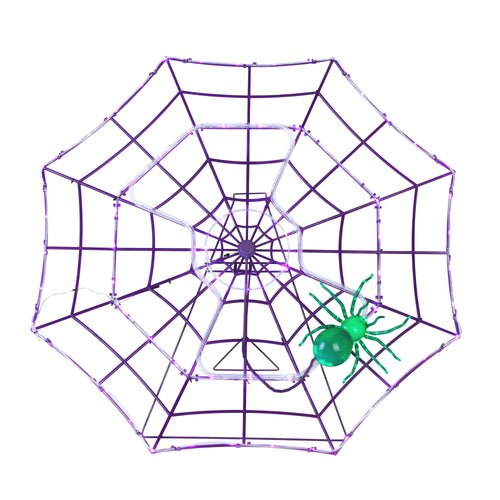 4 ft. Outdoor Animated Spider Web - Purple Web