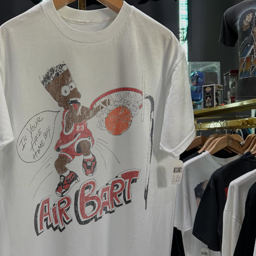 90s Air Bart 'In Your Face Homeboy' Boot Bart Rare Washed White T-Shirt