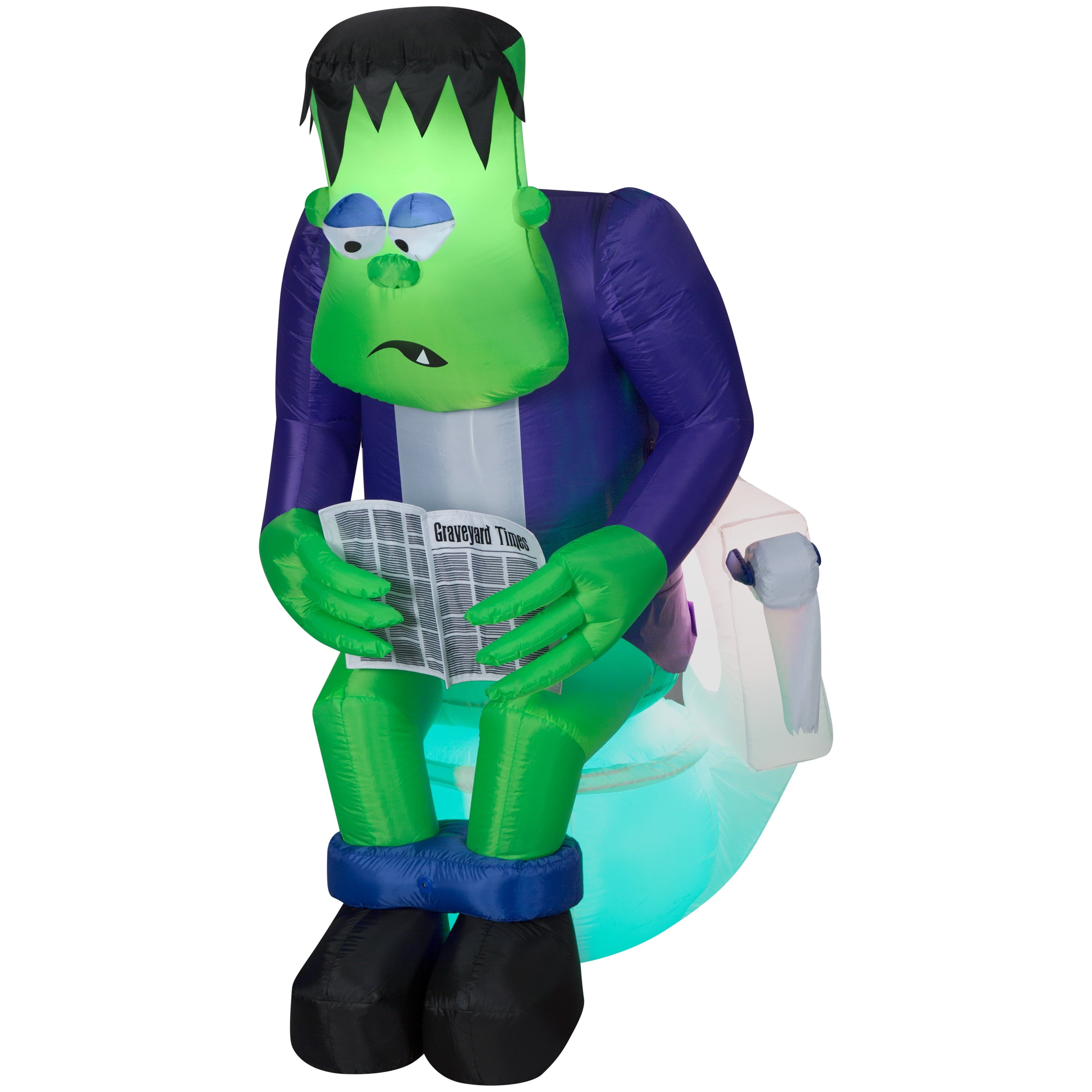 6 ft. Halloween Inflatable Surprise Monster Toilet Scene with Sound and Sensor Industries