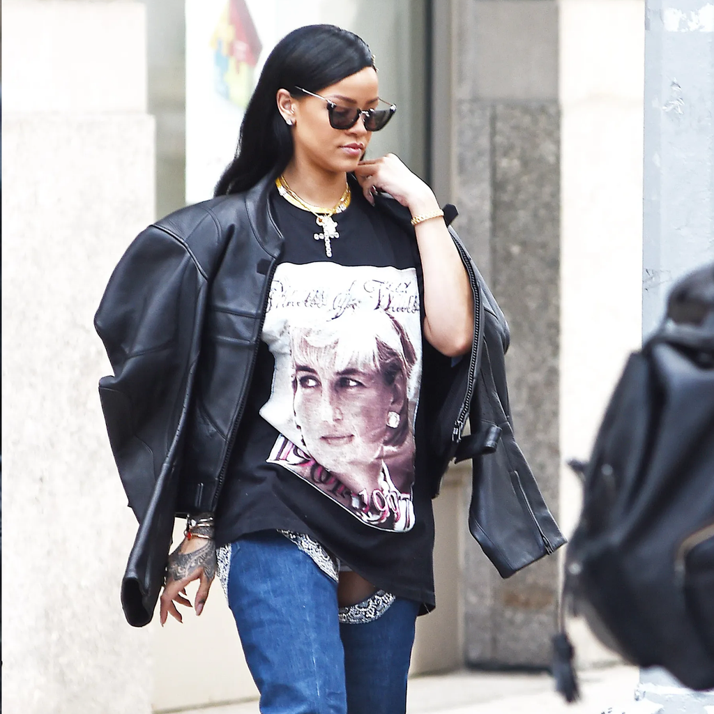 1997 Diana Princess Of Wales Grail Washed Black Rap T-Shirt