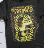 90 The Cramps Stay Sick Washed Black T-Shirt