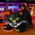 COMIN 6 FT Animated Halloween Inflatables Black Cat Outdoor Decorations Blow Up Yard Large Cat with Moving Head and Built-in LEDs for Indoor Party Garden Lawn Decor