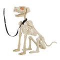60-inch Animated Beige Skeleton Dog, Halloween Decoration