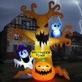 Halloween Inflatables 8 FT Halloween Inflatable tree with Ghost Pumpkin and Owl, Halloween Dead Tree Decorations Scary Halloween Decorations with Built-in Lights for Halloween/Holiday/Party