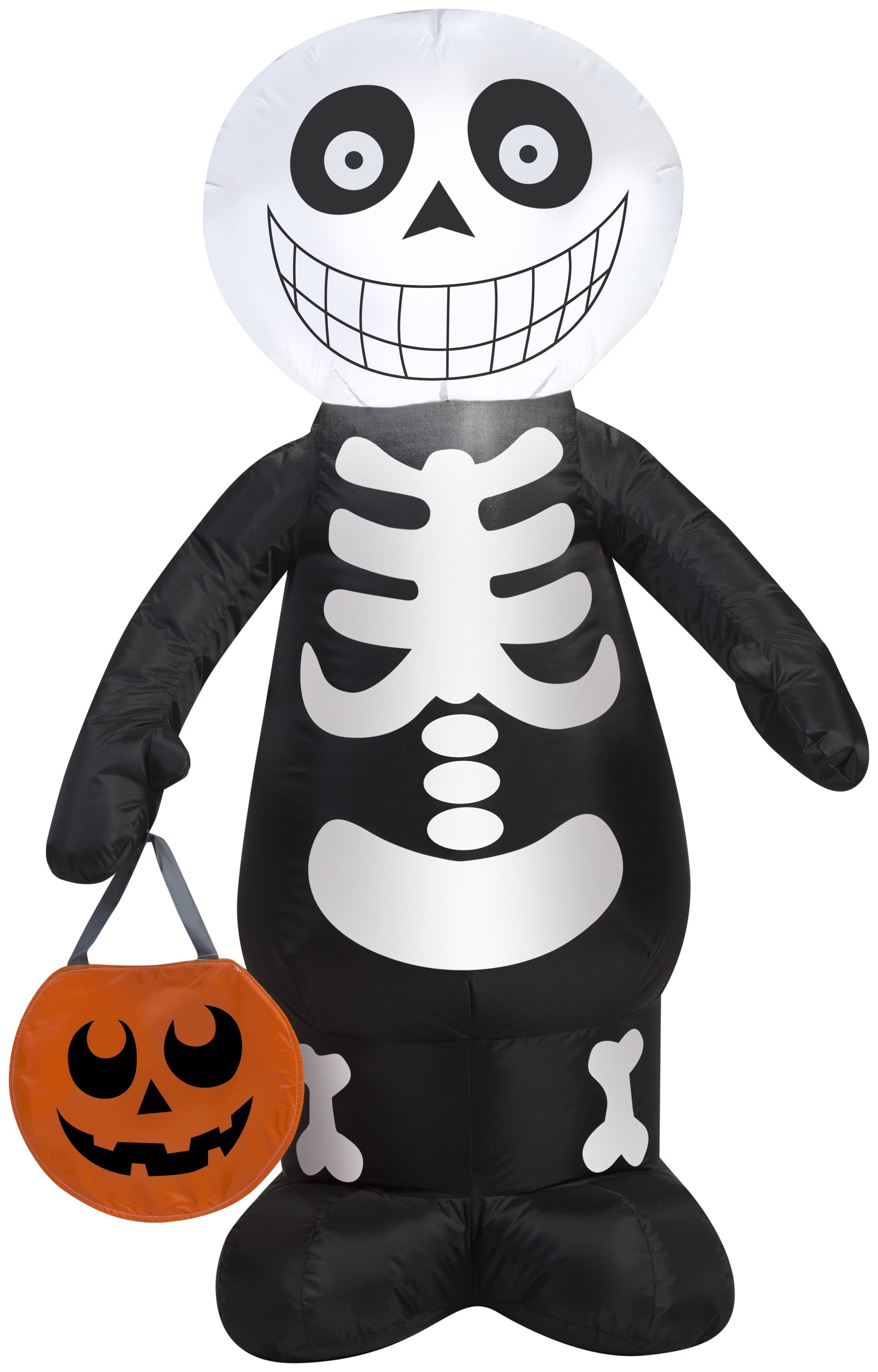 Airblown Inflatable Skeleton Boy, 3.5 ft Tall, Multicolored, Halloween Yard Decoration