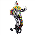 5.9 ft Voice & Sound-Sensor Clown on Tricycle Halloween Animatronic, HHTRIBKCLOWN-1FLSA