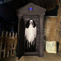 6.7 ft. Motion-Triggered Mausoleum Halloween Animatronic by Tekky, HHMAUSOLEUM-1FLSA