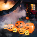 7.4' Halloween Inflatables Outdoor Halloween Decoration with LED Lights 7pcs Blow up Pumpkins