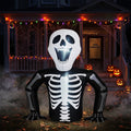 6' Halloween Inflatables Skeleton Outdoor Halloween Decoration Emerging Skeleton,Built-In LED