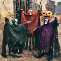 Nifti Nest Halloween Skeleton, 3 Pcs Ghost Decorations, Halloween Props, Halloween Yard Decorations, Black,Green,Red