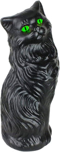 CrypticCrops PMU Halloween Black Cat - Blow Mold Plastic Cat Statue - Perfect Décor for Halloween, Home, Yard, Lawn, Garden, Indoor and Outdoor - Best