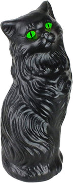 CrypticCrops PMU Halloween Black Cat - Blow Mold Plastic Cat Statue - Perfect Décor for Halloween, Home, Yard, Lawn, Garden, Indoor and Outdoor - Best