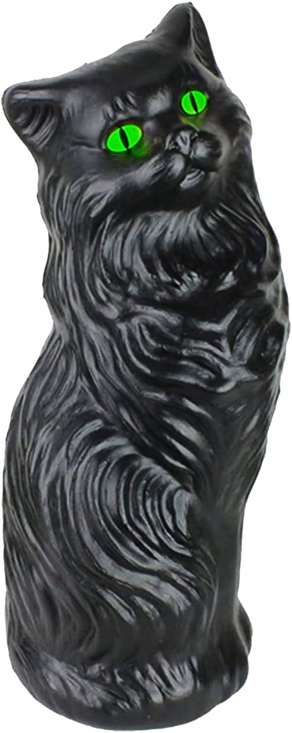 CrypticCrops PMU Halloween Black Cat - Blow Mold Plastic Cat Statue - Perfect Décor for Halloween, Home, Yard, Lawn, Garden, Indoor and Outdoor - Best