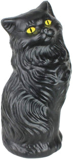 PMU Halloween Black Cat - Blow Mold Plastic Cat Statue - Perfect Décor for Halloween, Home, Yard, Lawn, Garden, Indoor and Outdoor - Best for Party Favors and Supplies - (Yellow Eyes) 17 Inch Pkg/1