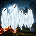 Halloween Decorations Outdoor, 6 pack Light up Spooky Ghosts with 8 Modes LED Light - Scary Standing Ghosts Decor for Front Door Porch Yard Home Party