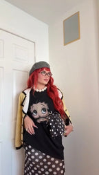 Rare Betty Boop Washed Black Tee