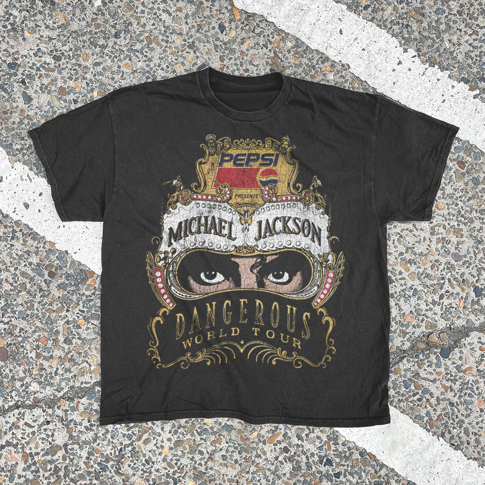 Michael Jackson's Dangerous  90's - Vintage Black T-Shirt