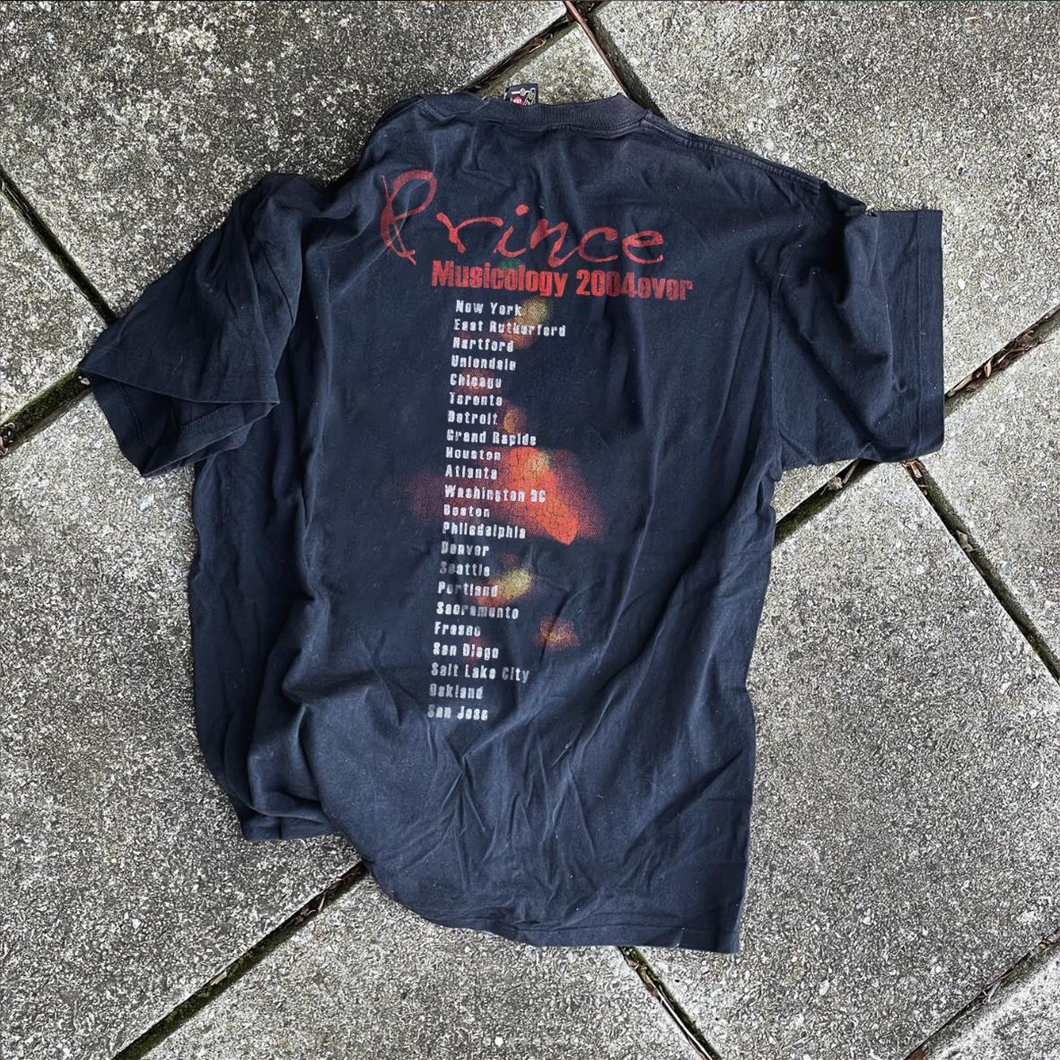Prince 2004 Ever Tour Vintage Washed Black T-Shirt