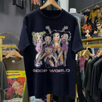 1998 Spice Girls X Boop World 'Girl Power' Rare Washed Navy T-Shirt