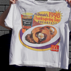 98 Thanksgiving Breakfast Promo White Vintage Washed T-Shirt