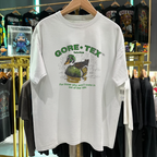 90s Gore-Tex Fabrics Promo Rare Washed White T-Shirt