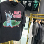 Get Down! Living In America Vintage Washed Black T-Shirt