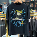 Divine Lightning: Matthew 24:27 Vintage Washed Black T-Shirt
