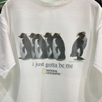 2001 'I Just Gotta Be Me' Rockhopper Nat Geo Rare Washed White T-Shirt