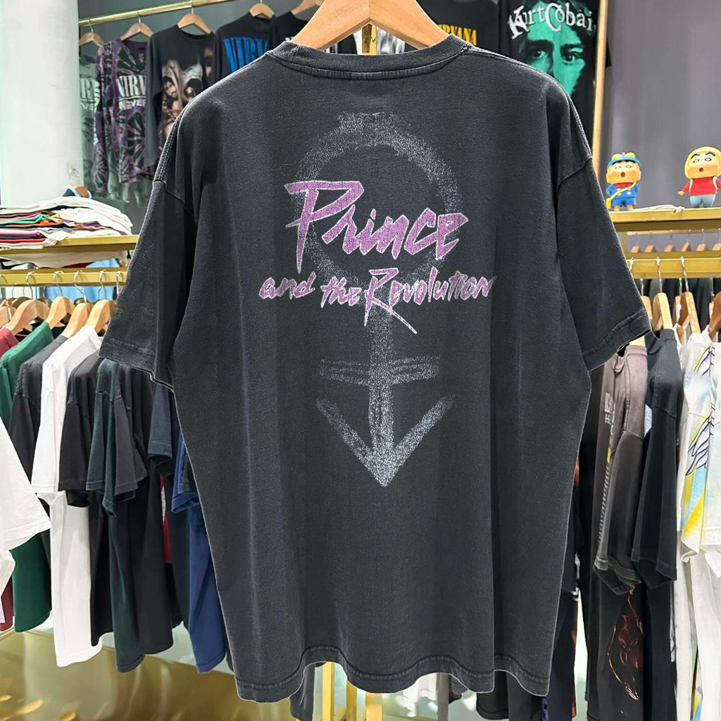 Purple Rain 1984 Prince Black Vintage Washed T-Shirt