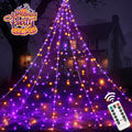 CrypticCrops Scidweet Outdoor, 500 LED Halloween Giant Spider Web Lights