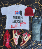 Michael Jackson 1988 Tour Washed White Tshirt