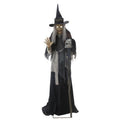 Animated Lunging Haggard Witch Halloween Decoration - 6 ft
