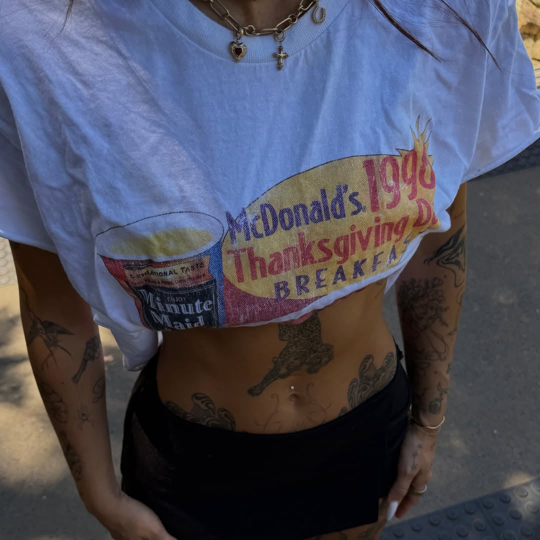98 Thanksgiving Breakfast Promo White Vintage Washed T-Shirt