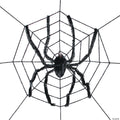 Sunstar Spider Web with Spider Halloween Decoration - 8 ft