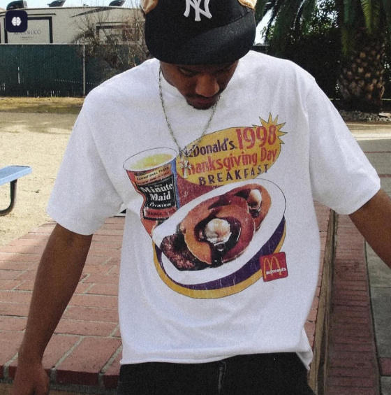 98 Thanksgiving Breakfast Promo White Vintage Washed T-Shirt