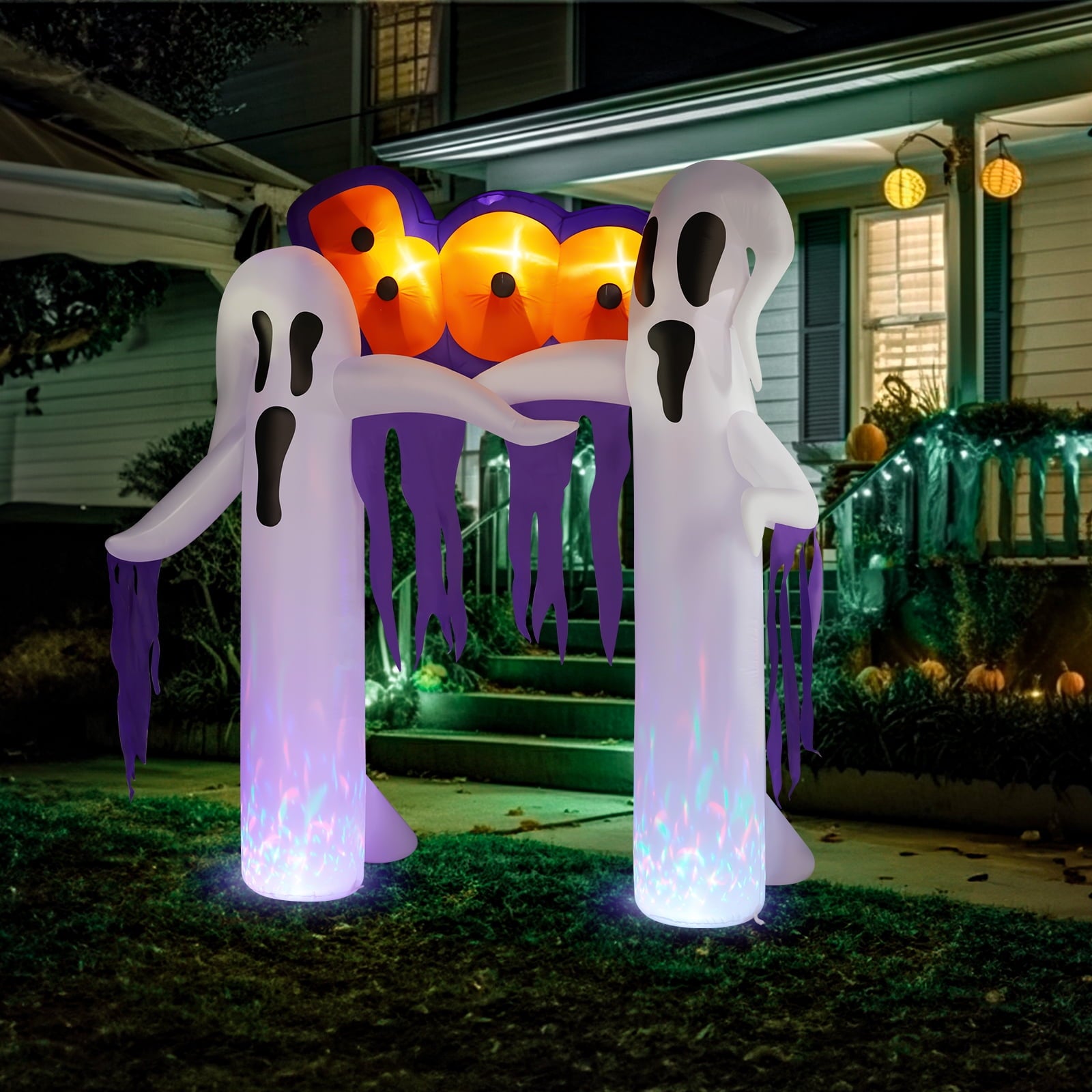 10 ' Halloween Ghost Arch Outdoor Halloween Inflatables for Patio Garden Decor