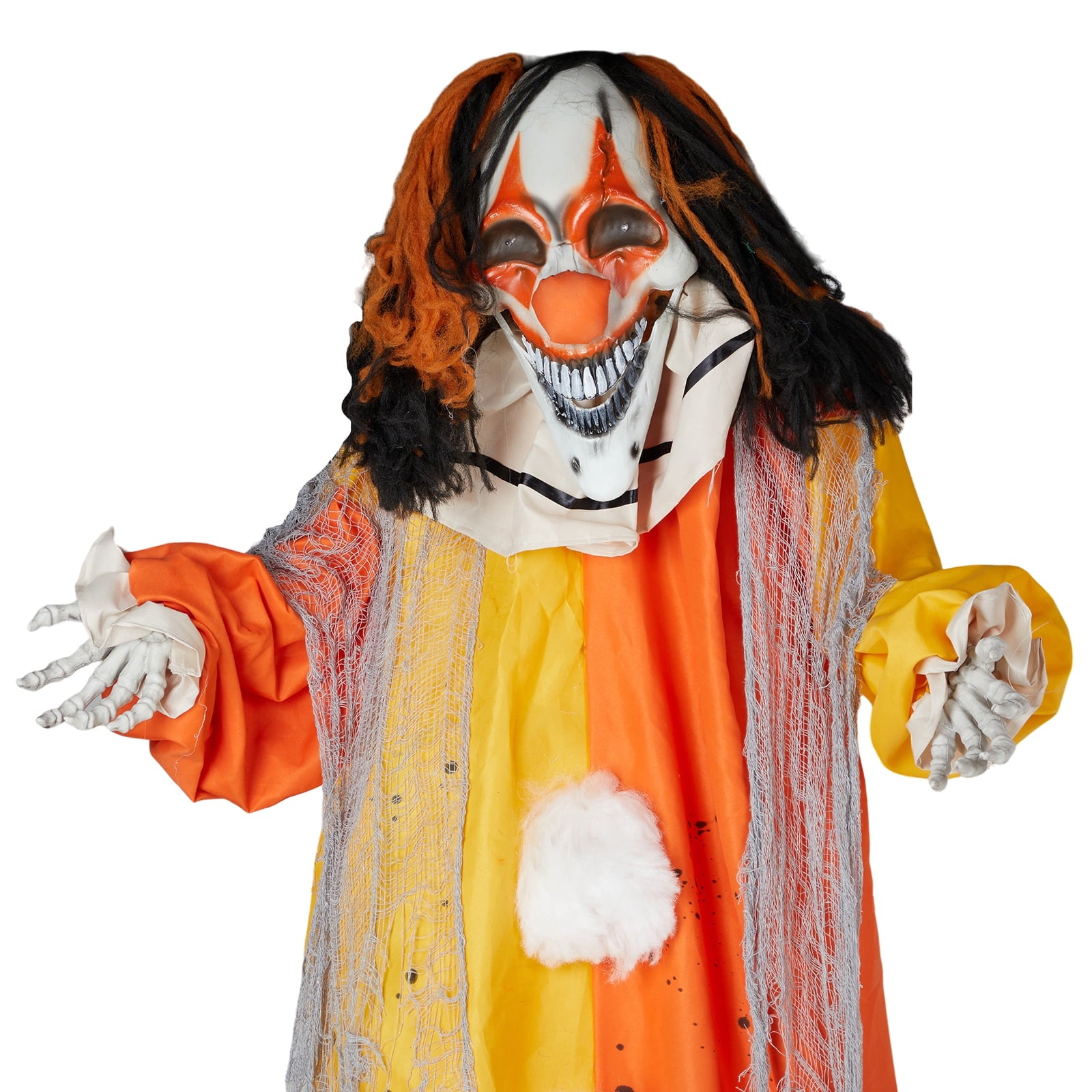 8.2 FT Halloween Animatronic Clown Standing Outdoor Halloween Decoration w/ Red Eyes,Scary Sounds