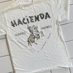 90s Hacienda Hotel Rare Washed White T-Shirt