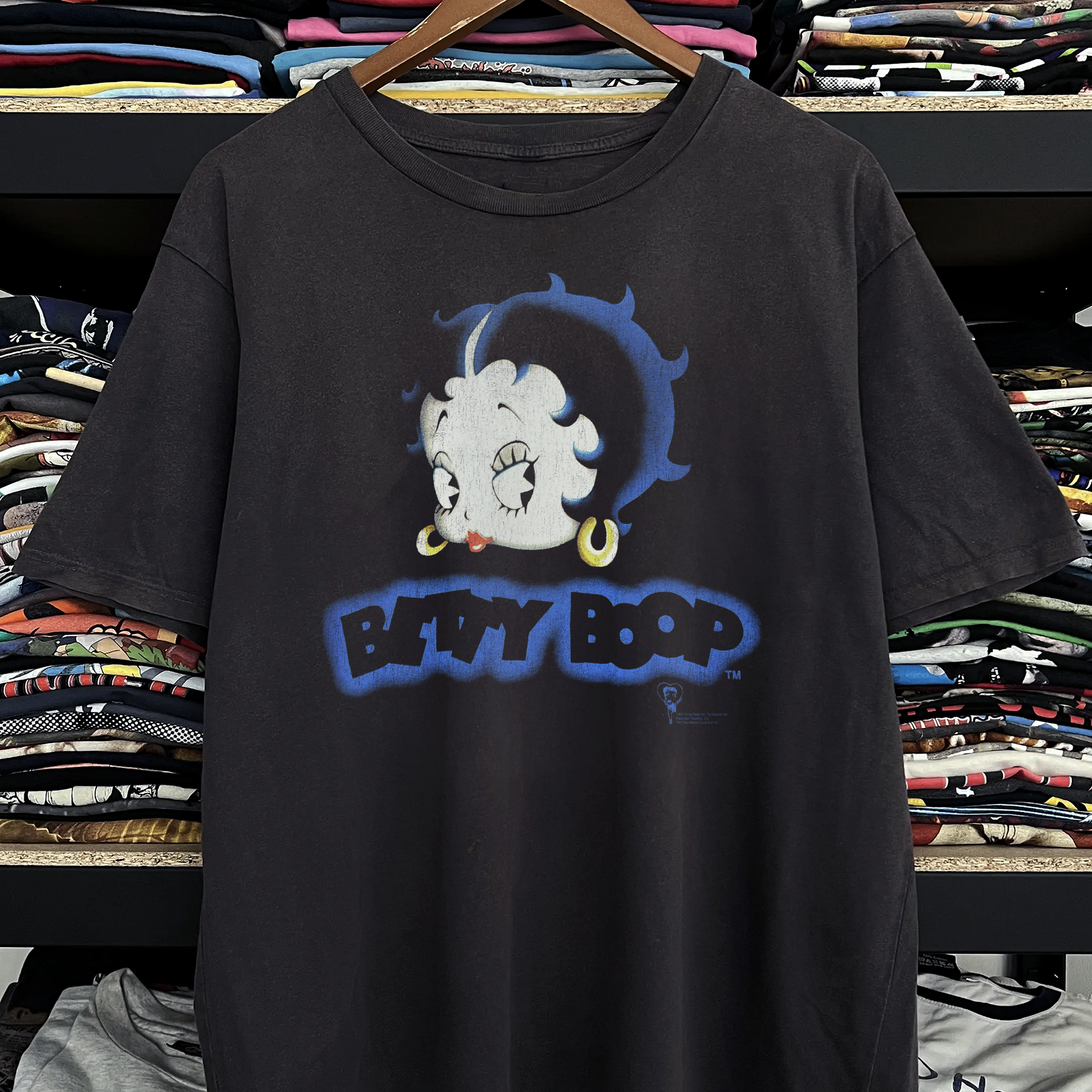1997 Betty Boop Washed Black Tee