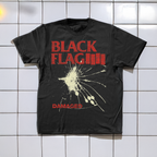 81 Damaged Black Flag Washed Black T-Shirt