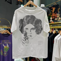 1995 Princess Leia Big-Face Rare Washed White T-Shirt