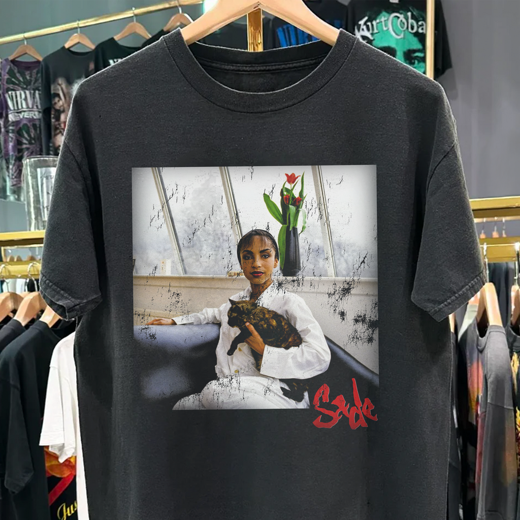 Retro Sade Heavyweight Black Tshirt