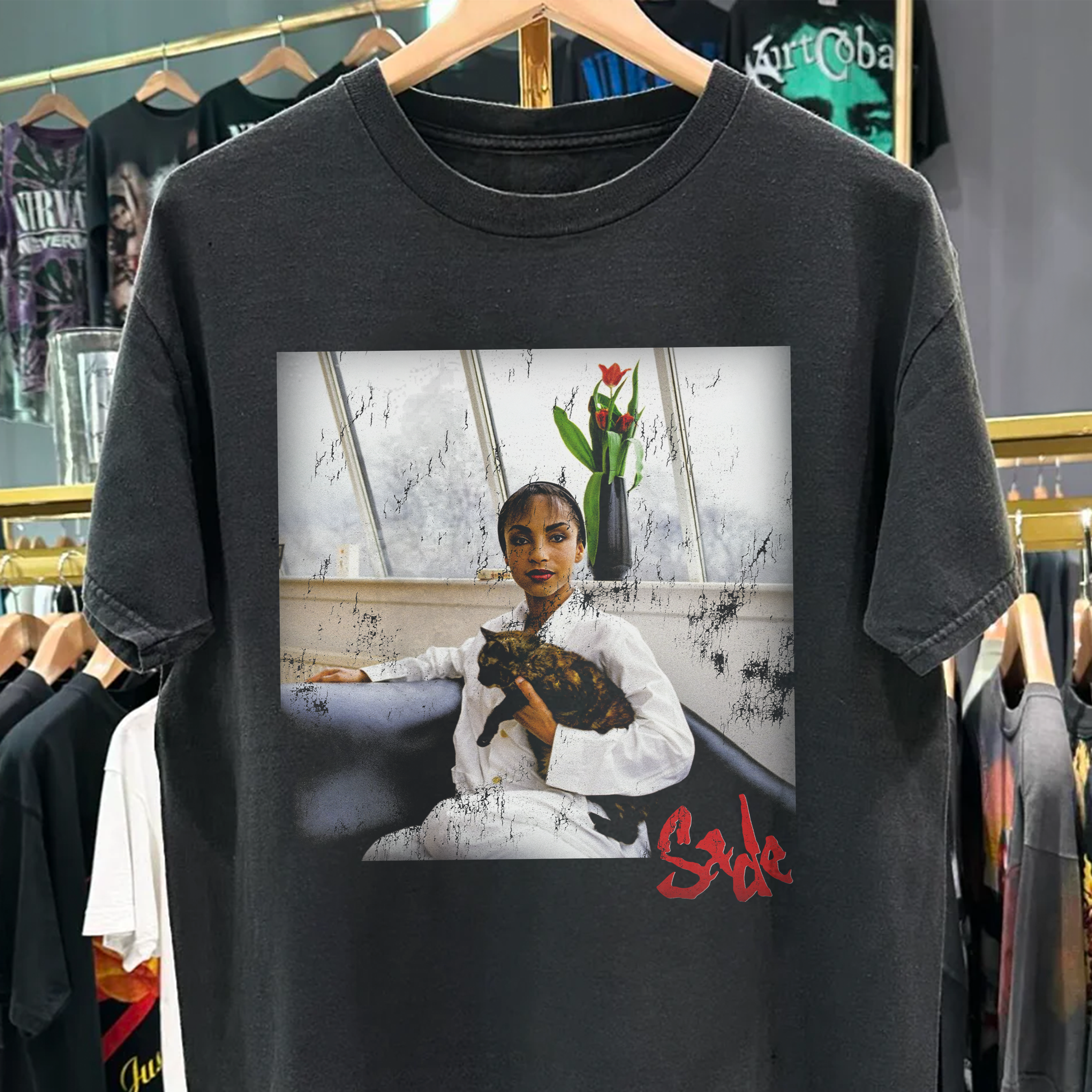 Retro Sade Heavyweight Black Tshirt