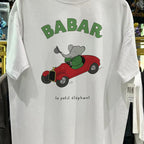 Babar The Elephant Washed White Tee