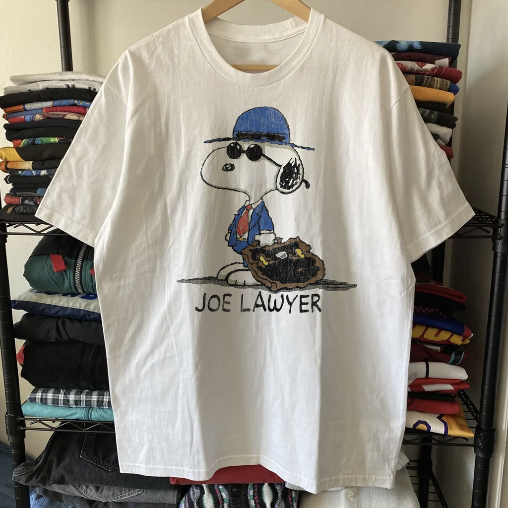 Rare Snoopy Joe Lawyer Washed White Tee