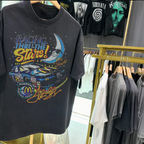 Mcdonald's Racing Thru The Stars - 80's-90's Rare Black Vintage Washed T-Shirt