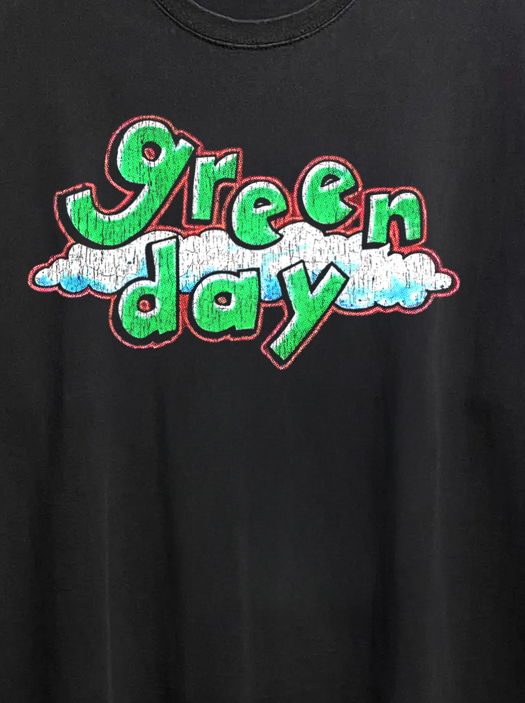 Gr33n Day Black Washed Tee