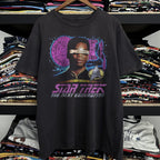 Vintage Star Trek The Next Generation - Lieutenant Geordi La Forge Washed Black T-Shirt